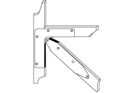 Width 2⅜ Metal Joint Thickness ⅛ Corner Brace for Wood Shelves 6 Packs Carbon Steel Z Tie Plate Right Angle Bracket Length 5¼ Furniture Silver Height 2½ Cabinet Screws not Included 